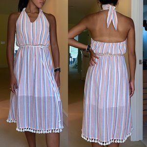 Moon River Halter Midi Dress